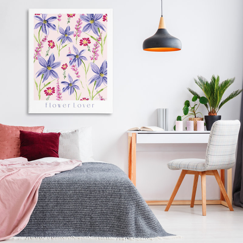 Art mural sur toile Flower Lover, design par Heather Desormeaux, H 48 po x l 36 po