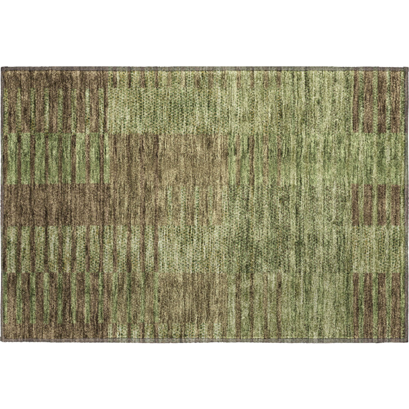 Premium Machine Washable Prisco Mocha Rug, Rectangle 1'8" x 2'6"