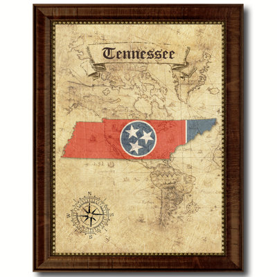 " Tennessee State Vintage Map "