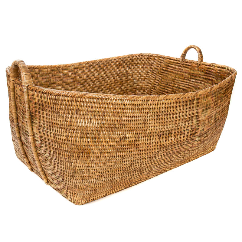 Panier en rotin Thelma, Brun miel, H 14 po x l 25 po x P 22 po