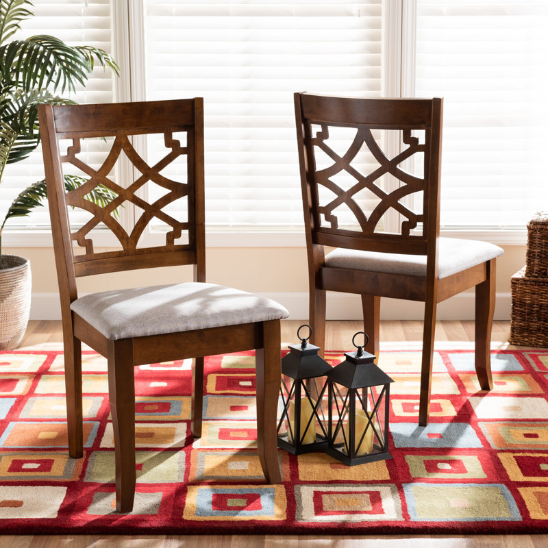 17.9'' H Upholstered Oak Side Chair