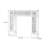 White Solid Wood Freestanding Fireplace
