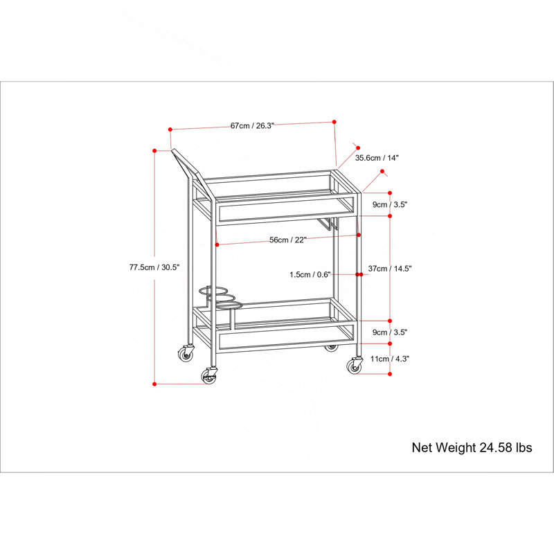 Watts - Chariot-bar 26 po - Chrome