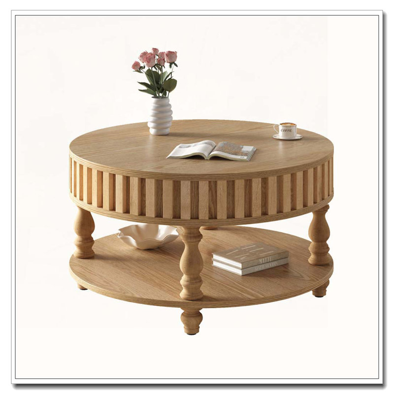 Table basse Farmhouse, Bois naturel