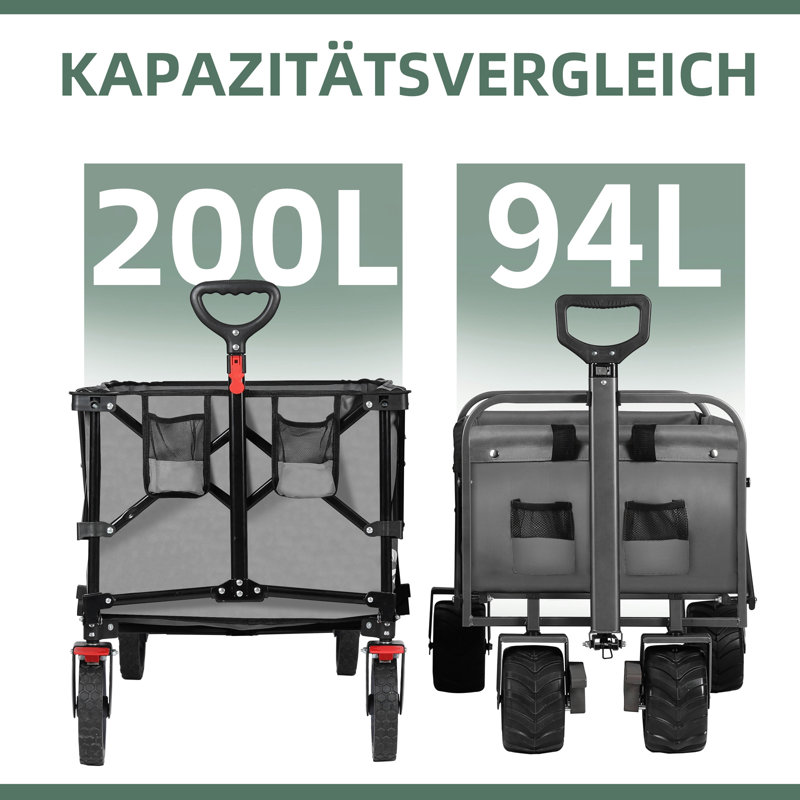 16cm H x 55cm W x 68cm D 200Kg Platform Trolley, Grey