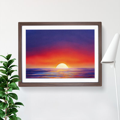 XH1022-4613X Harmonious Sunset Seascape 1 Piece Single Picture Frame Painting