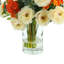 Assorted Ranunculus Floral Arrangement in Glass Vase