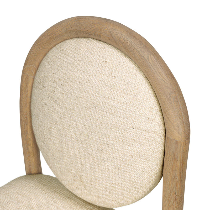 Prentiss Dining Chair-Nubuck Cigar, Thames Cream