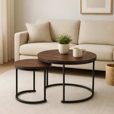 Erbe 2 - Piece Wood Top Living Room Table Set by Zipcode Design