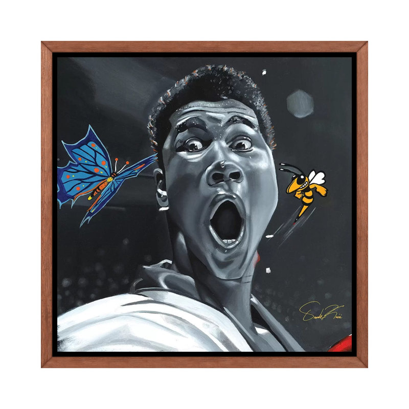 «Sting Like A Bee», reproduction sur toile tendue, H 26 po x l 26 po x P 1,5 po, Toile avec cadre en bois classique