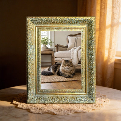 8" x 10" Antique Gold 1PC Desk Picture Frame for Shelf Decor