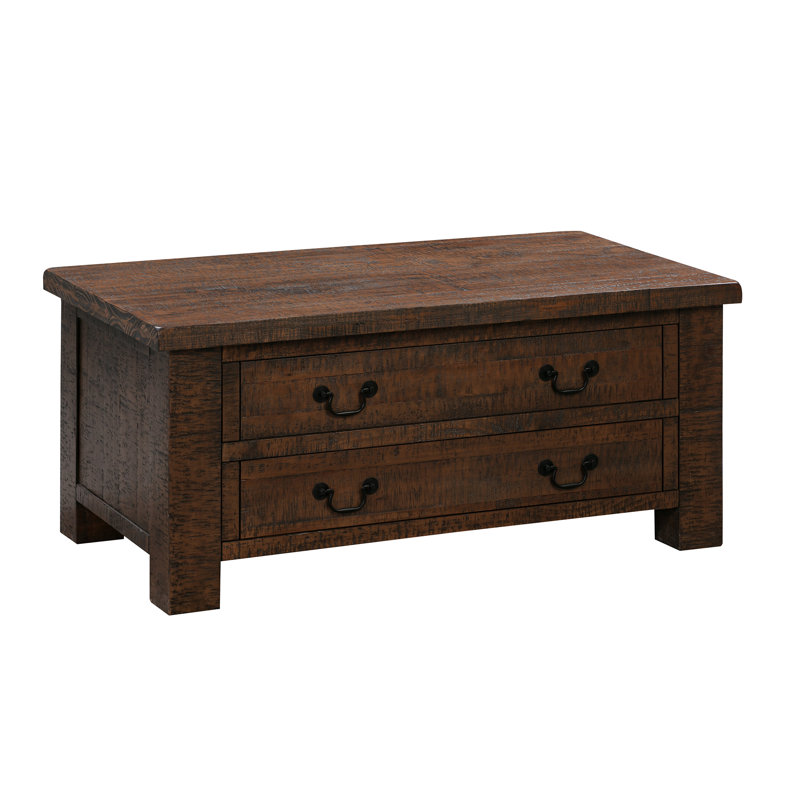 Jeri Solid Wood Lift Top Four Leg Coffee Table with Storage