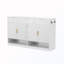 Buffet 4 portes avec tablette réglable et rangement ouvert-1666188920