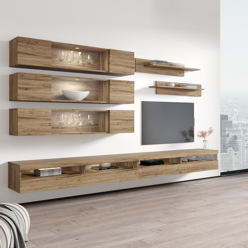 Meuble audio-vidéo flottant en chêne Fly 35 "J 35TV, Chêne