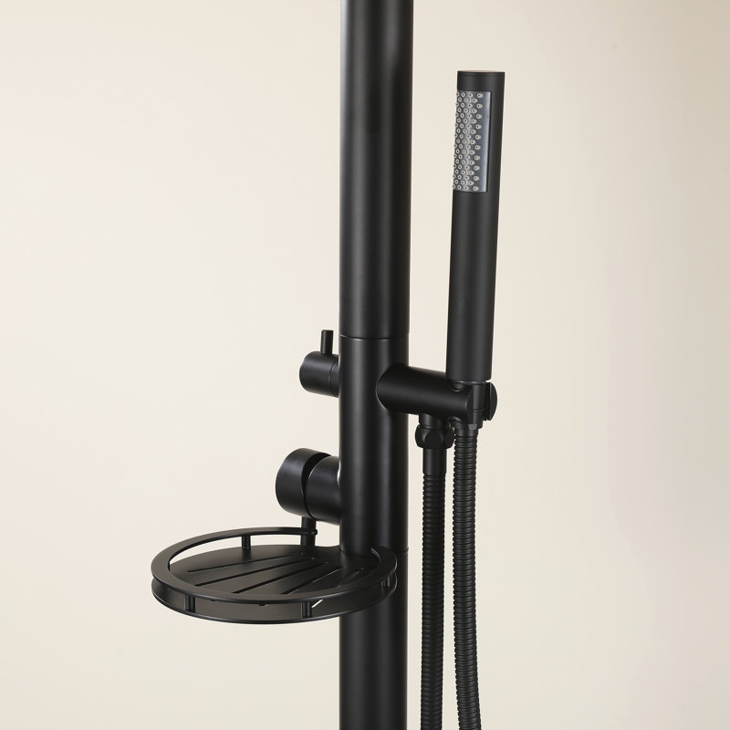 Outdoor Shower and Footwash Spout, Matte Black