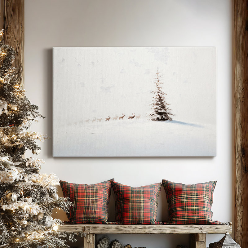 «Silver Silence of Fir» - Toile tendue avec châssis de qualité supérieure, H 18 po x l 12 po