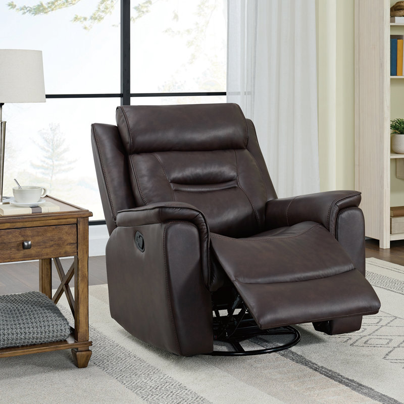 Fauteuil inclinable en similicuir Puspha, Similicuir brun