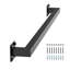 Rambarde d'escalier murale, 1,20 m, en fer noir, pour intérieur, capacité de charge de 113 kg, 2 sections, style industriel, tube carré pour mezzanine, porche ou terrasse.-115974955