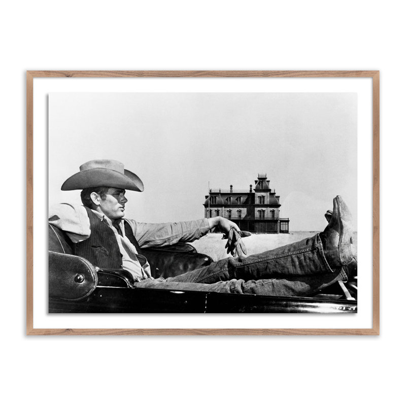 James Dean In Motion Picture Giant Print by Getty Images, Rustic Walnut Framed, 30" H x 40" W