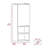Bathroom Cabinet, Two Interior  Shelves, Two External Shelves, Single Door Cabinet -Light Gray-1729199985
