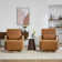 Ensemble de 2 fauteuils pivotants rembourrés Alfe