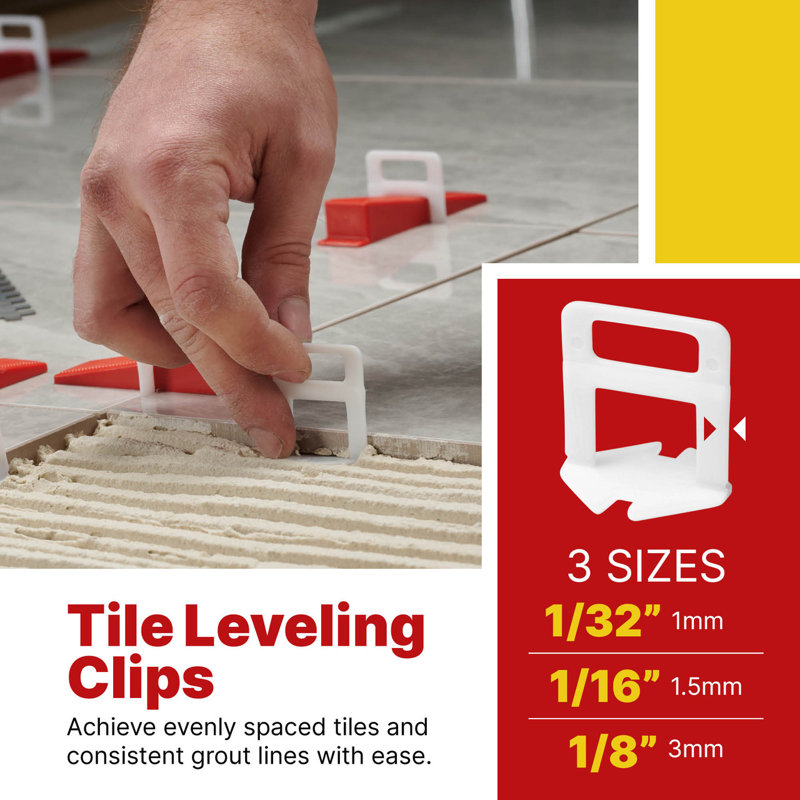 Self Leveling Clips 1/8", Case of 500