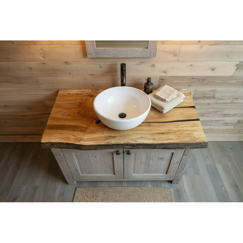 Dessus de meuble-lavabo Live Edge