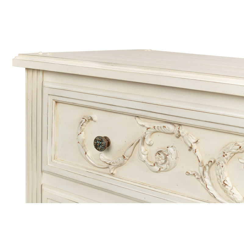 Antoinette Ivory 2-Drawer Traditional Walnut Dresser