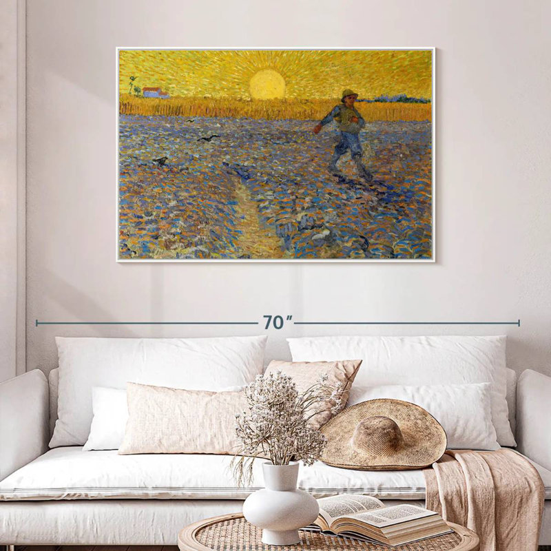 The Sower, Floating Frame White, 46" X 31"