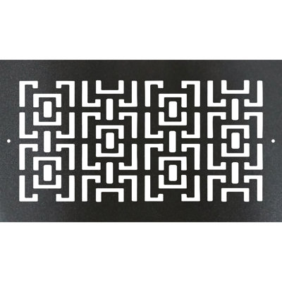Registre de plancher à visser en métal. Ouverture de conduit 6 x 12 (au total 8 x 14) - Design oriental