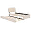 Lit plateforme tapissier simple avec lit gigogne Teddy-1362679156