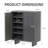 31.6" Fluted Door Shoe Cabinet, 5-Tier Entryway Storage Bench with Adjustable Shelves-234608851-221428762