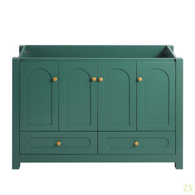 A 48-Inch Wide Bathroom Vanity With Ample Storage Space - A Cabinet Featuring 4 Soft Close Doors And 2 Drawers (Excluding The Ceramic Basin)