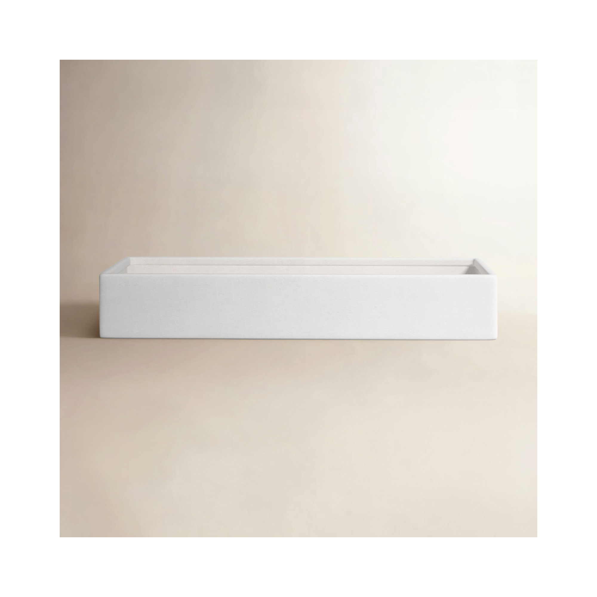 Chip Ceramic Pot Planter, White