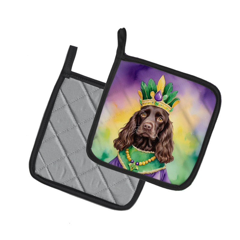 Paire de poignées Boykin Spaniel King of Mardi Gras
