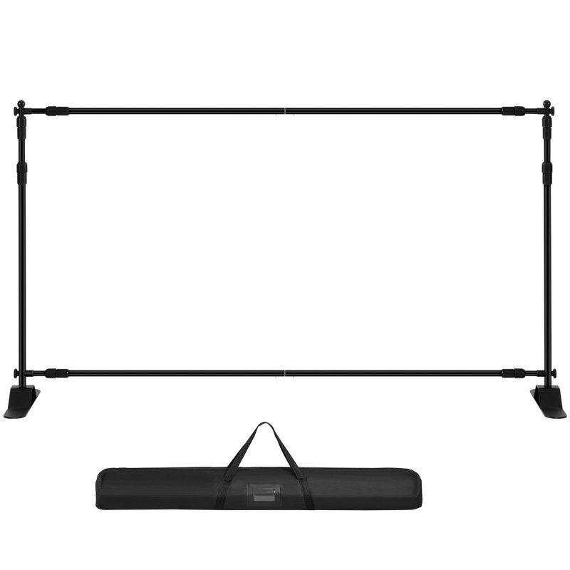 Support de bannière de fond de 3 x 2,4 m (10 x 8 pi), hauteur et largeur réglables, motif répété, conçu pour les murs d'exposition et les cabines photo lors de salons professionnels.