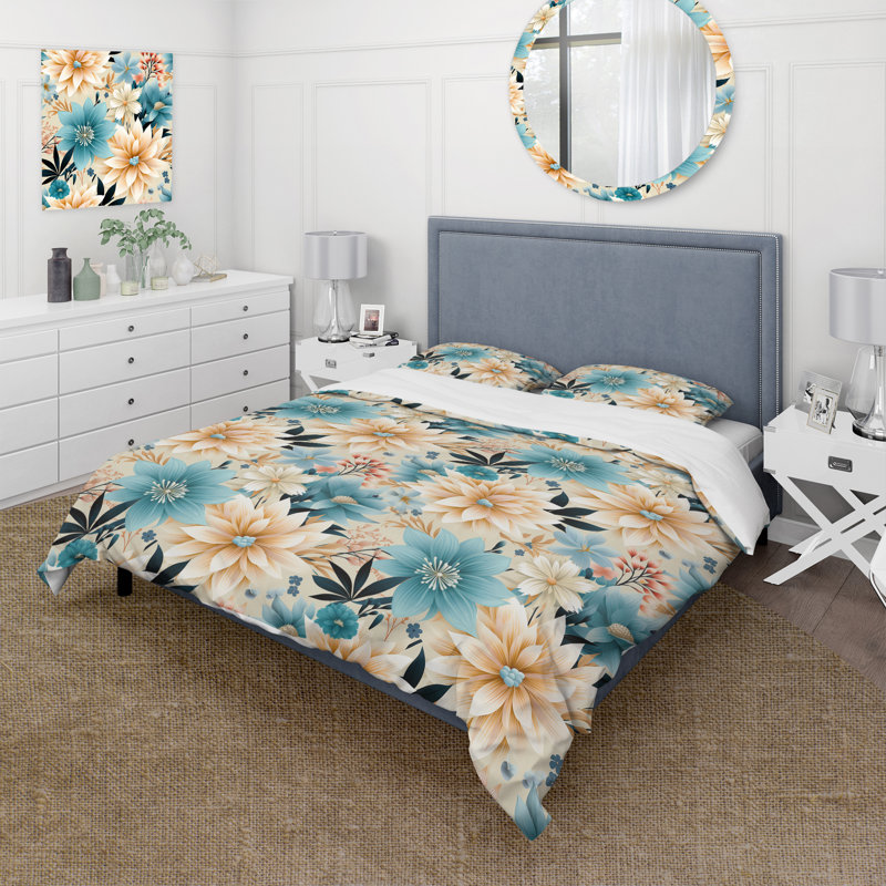 Ensemble de housse de couette Dav, Housse de couette pour grand lit et 2 taies décor