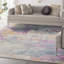 Tapis abstrait rose / bleu / orange / ivoire Abbate-1755712693