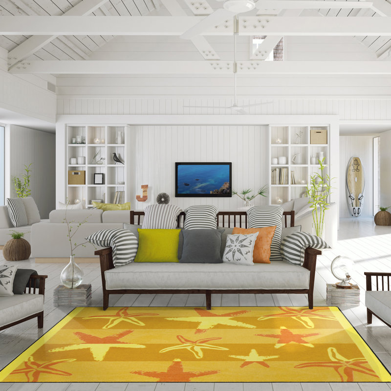Summer Solstice Starfish Area Rug, Rectangle 5'4" x 7'8"