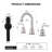7.67" Widespread Bathroom Sink Faucet 3 Hole, Traditional 2-Handle Bathroom Faucet With Drain Assembly-128885588