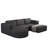 Modular U-Shaped Sectional Sofa With Ottoman And Sleeper Function-2060640246