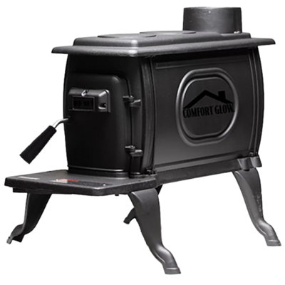 Comfort Glow Cast Iron Wood Burning Stove, Heats Up To 900 Sq Ft. Fits 19" Logs