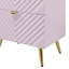 Table de chevet 2 tiroirs rose ultrabrillant