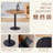31.5" Round Dark Wood Grain Dining Table – Suction Molding, Water-Resistant