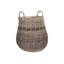 Wicker Rattan Pot Bellied Log Basket