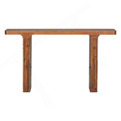 60''Farmhouse Entryway Table With Large Countertop, Minimalism Sofa Table With Acacia Veneer , Elegance Console Table With Sturdy Square Legs,For Hallway, Living Room, And Foyer