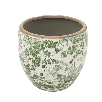 Vase en céramique avec motif floral