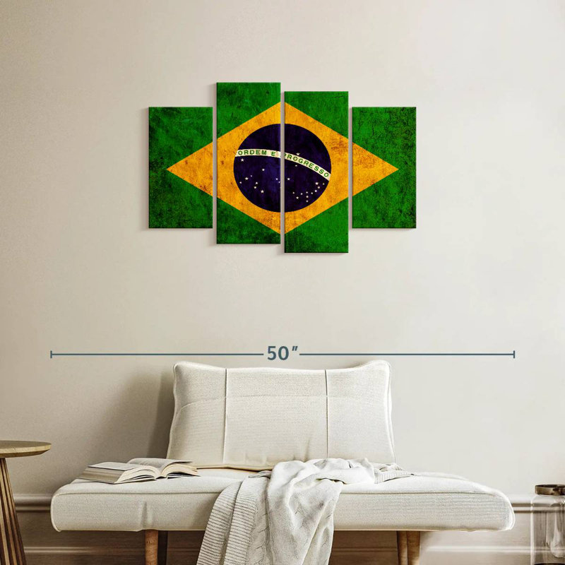 Drapeau brésilien Borges, H 22 po x l 36 po