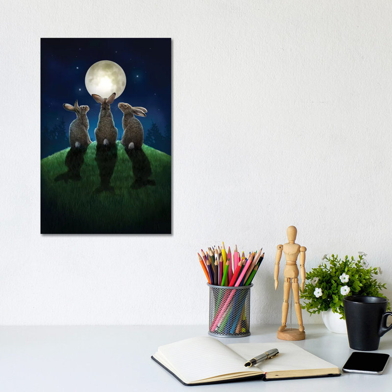 Moon Shadows by Lisa Parker - Wrapped Canvas Painting, 20.32 cm H x 30.48 cm W