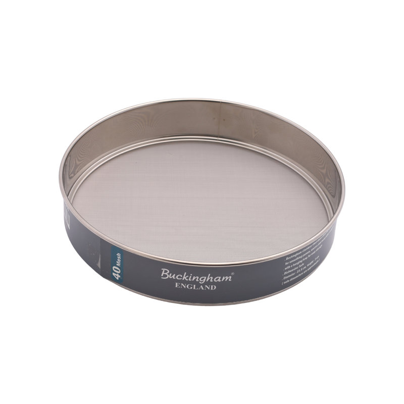Buckingham 40 Mesh Drum Sieve Stainless Steel Strainer, 16.5 cm 